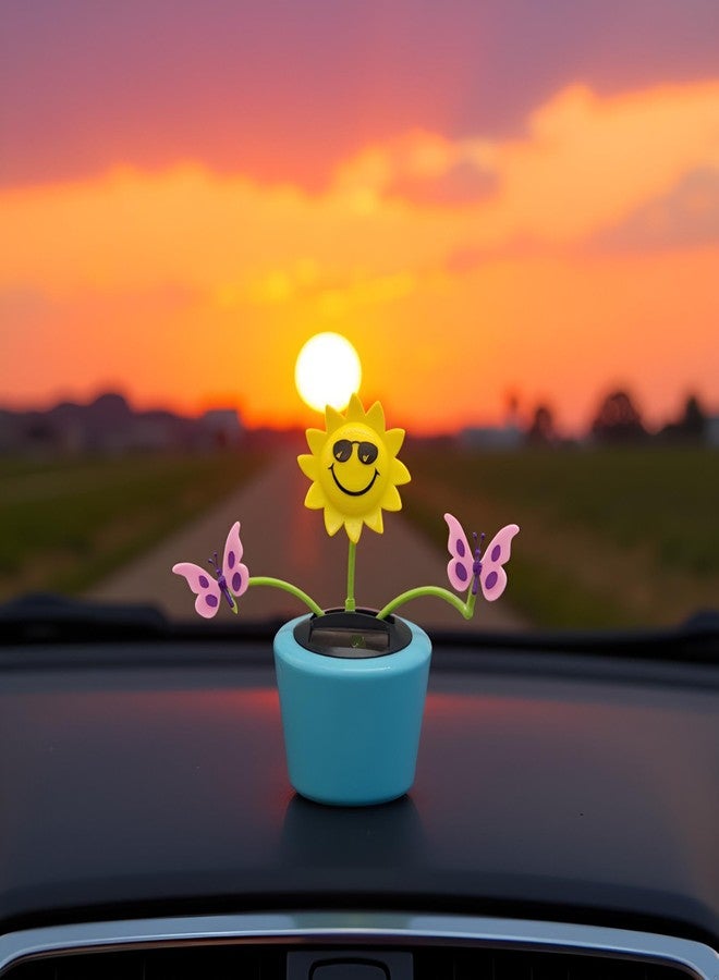 Tnyvm Cute Solar Dancing Flowers Swinging Sunflower Insect Flip Flap Flowers Eco-Friendly Solar Power Bobblehead Dancing Flowers for Solar Power Kits Car Home Decoration, Solar Power Kits - Image 5